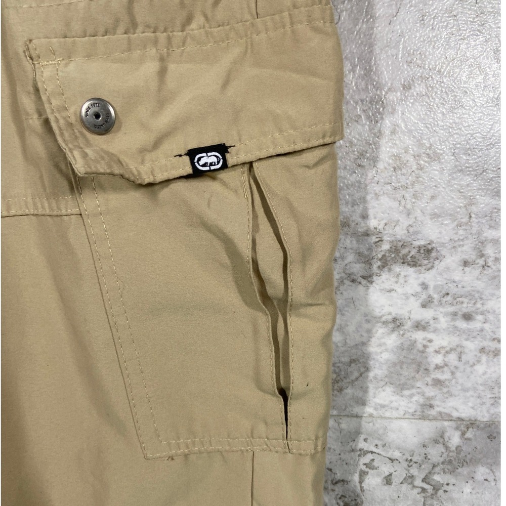 Ecko Unltd Men's Khaki Cargo Shorts Size 36 Relaxed Fit Zip Y2K Retro - Picture 5 of 13